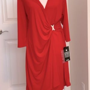Red Dress with silver buckle by Avenue